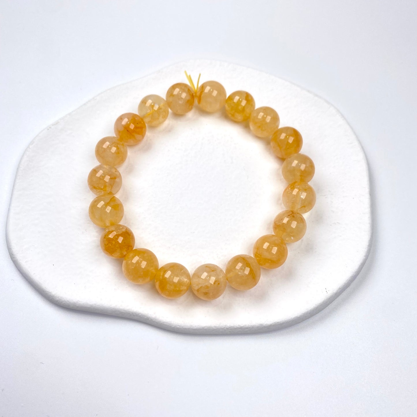 「金脈幽花」天然イエロージェリーフラワージェムストーンブレスレット
