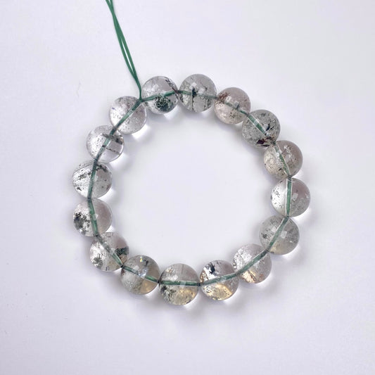 「翠影流光」天然グリーンファントムクォーツブレスレット