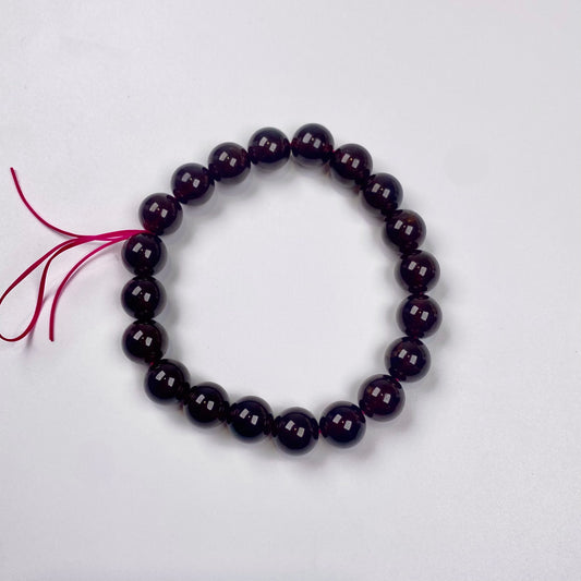 「酒紅流光」天然ガーネットブレスレット