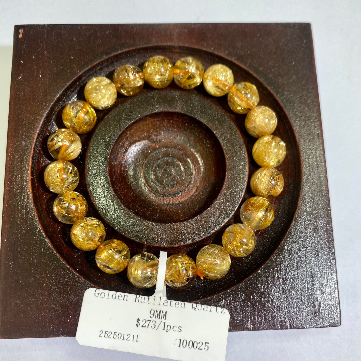 ゴールデンルチルクォーツ 9mm