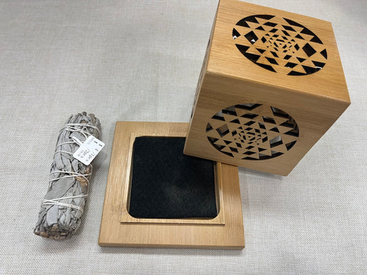 特価!浄化用木製お香立て 限定プレゼント:セージ1束付き