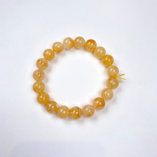 「金脈幽花」天然イエロージェリーフラワージェムストーンブレスレット