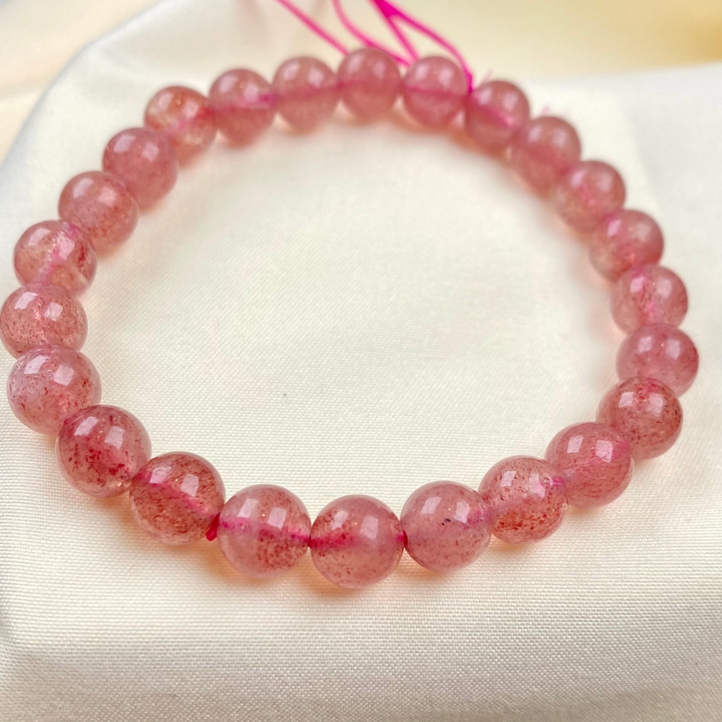 「蜜恋の光」天然ストロベリークォーツブレスレット