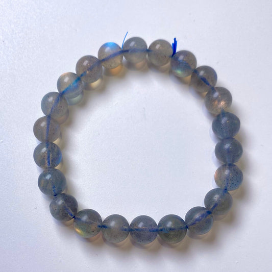 「星夜の霊光」天然グレームーンストーンブレスレット