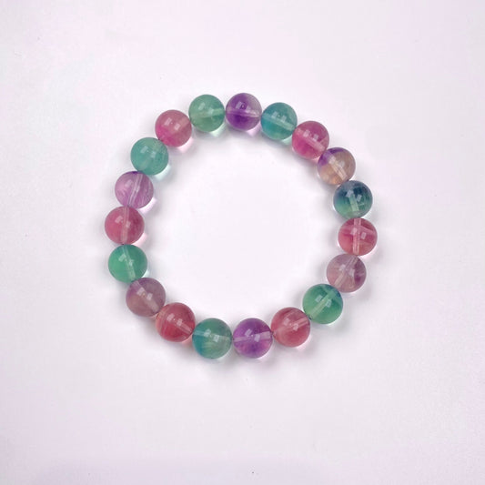 「幻彩霓光」天然レインボーフローライトブレスレット