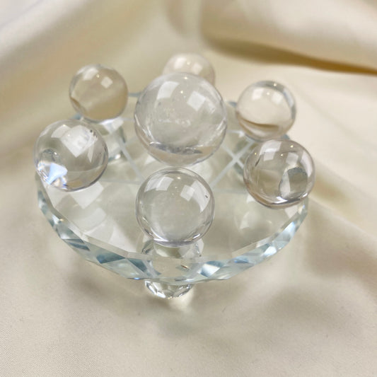 天然ホワイトクリスタル 七星陣 | 招財・エネルギー集約・風水置物