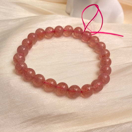 「蜜恋の光」天然ストロベリークォーツブレスレット