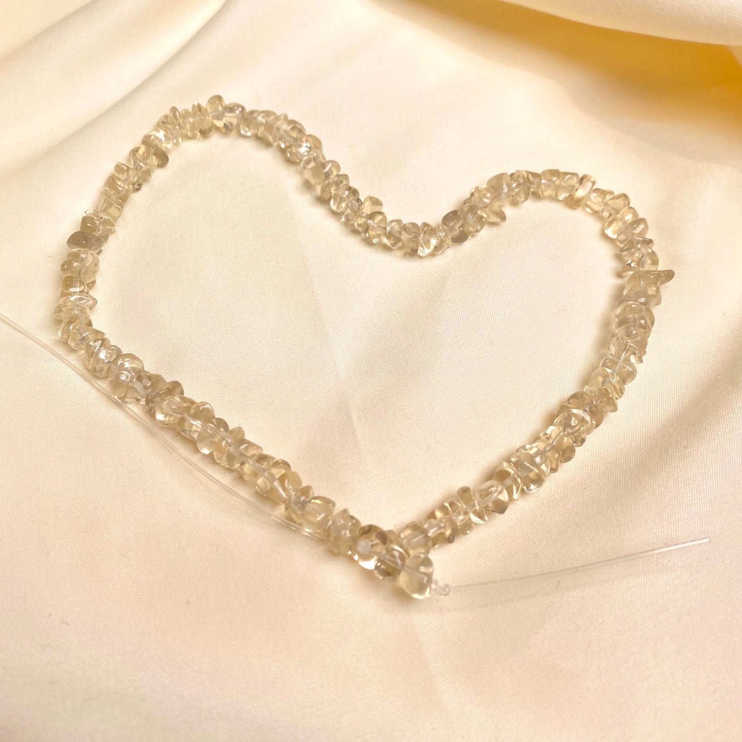 「金運の花咲く」天然シトリンさざれブレスレット