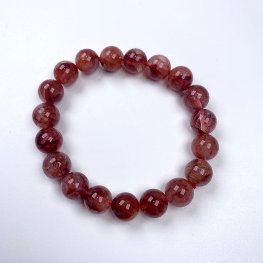 「火霞流雲」天然レッドフラワーアゲートブレスレット