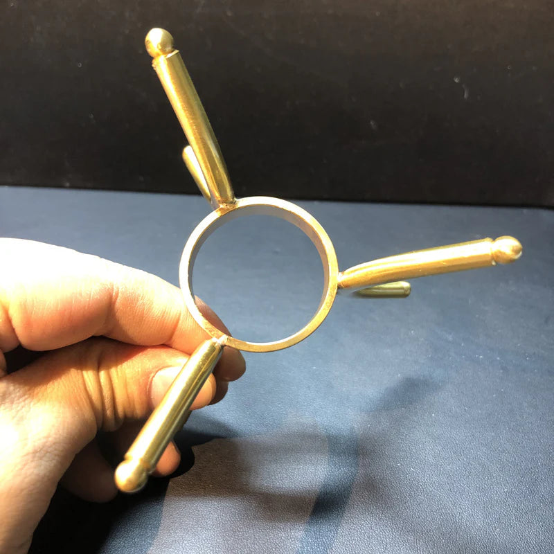 銅製クリスタルボールスタンド - 6〜12cmの球体用メタルディスプレイベース