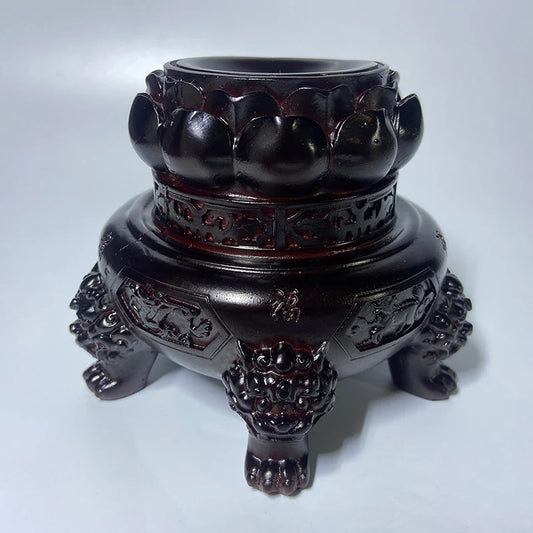 クリスタルスフィアレジンお香ホルダー - 禅デスクオーガナイザー&瞑想デコレーション