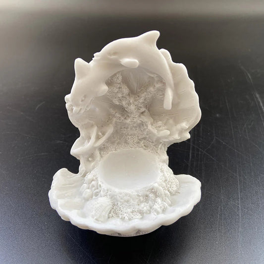 ドルフィンシェルクリスタルボール - レジンアート&球体収納デコレーション