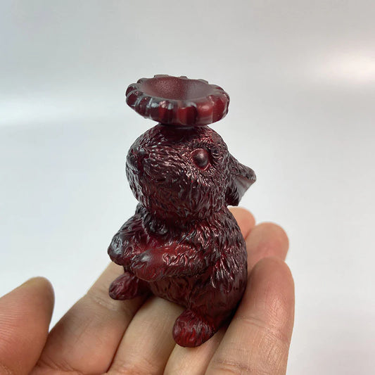 クリスタルバニーレジンベース - 遊び心のある球体デコレーション&収納ソリューション