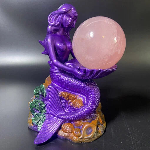 マーメイドクリスタルボールスタンド - レジンアート&神秘的なデコレーション