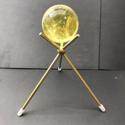 真鍮ジオードスタンド - 調整可能な鉱物ディスプレイ&ポータブルベース