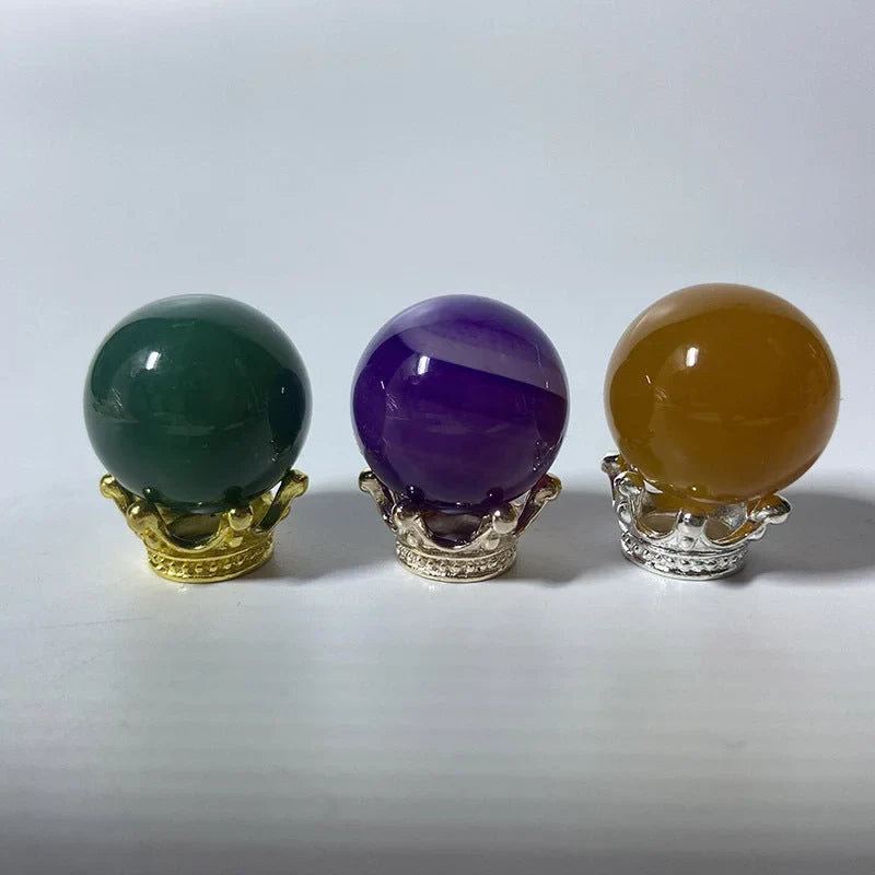 装飾的な合金クリスタルボールスタンド - コンパクトなホームデコレーションアクセント