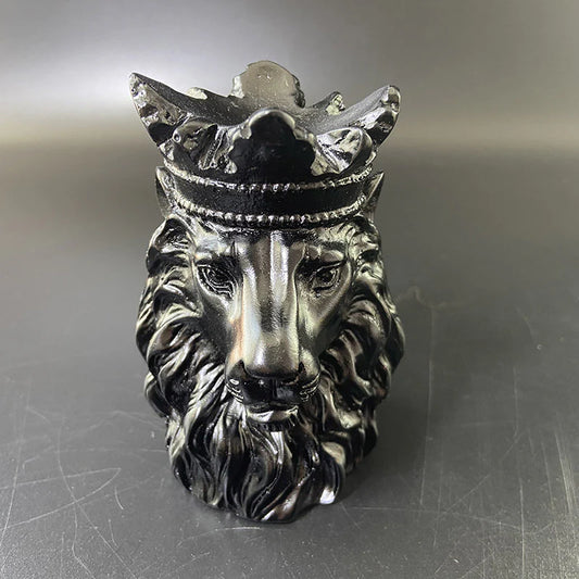 ゴールデンライオンクリスタルボールスタンド - 樹脂アートオーガナイザー&ホームデコレーション