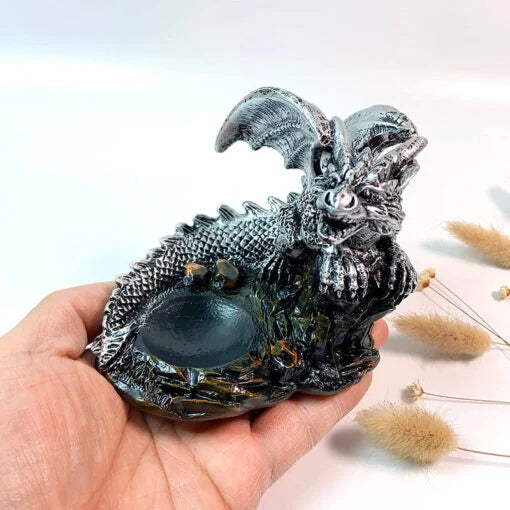 ドラゴンクリスタルボールスタンド - レジンベース&4〜7cm展示ホルダー