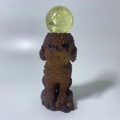 Crystal Ball Stand with Resin Teddy: Constellation Decoration &amp; Ornament Storage